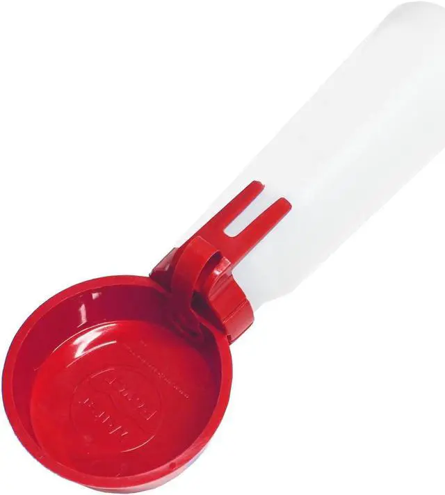 Alt view image 2 of 7 - Water Rover Bigger Travel Walking Water Bowl & Attached Bottle 4-Inch Bowl & 26-Ounce Bottle - Red