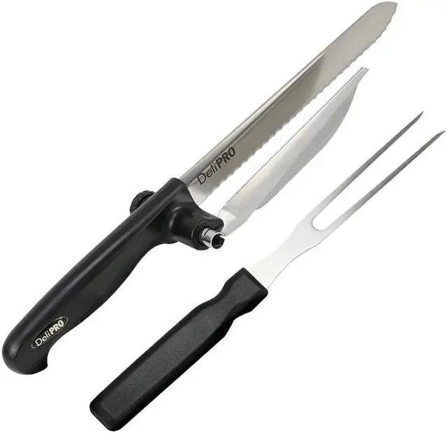 Main image of Deli Pro Knife and Fork with Slicing Guide