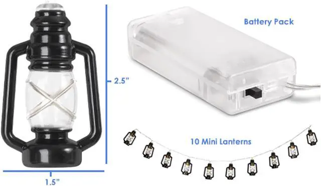 Alt view image 7 of 8 - Merdian Point Mini Lantern LED String Lights - 10 Lights One String