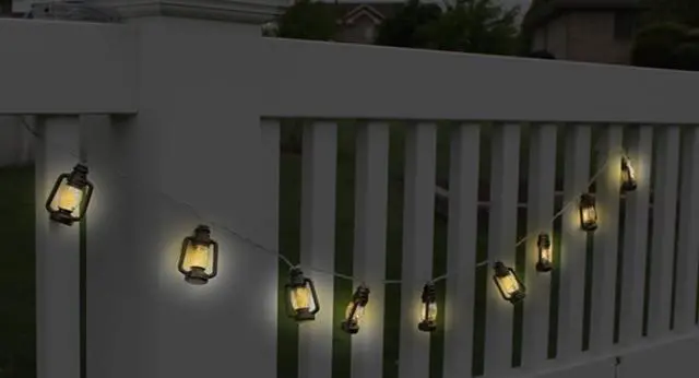 Alt view image 8 of 8 - Merdian Point Mini Lantern LED String Lights - 10 Lights One String