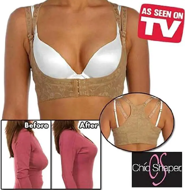 Alt view image 6 of 6 - Chic Shaper Perfect Posture Bra Top-Nude Extra Small/ S 32-34