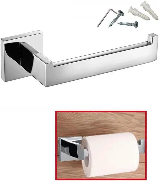 Alt view image 3 of 6 - Stainless Steel Wall Mounted Toilet Tissue Paper Holder - Chrome [HD-82496]