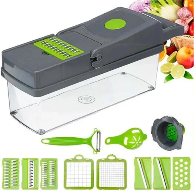 Alt view image 5 of 5 - 14-Piece Veggie Multi-Function Chopper/Slicer