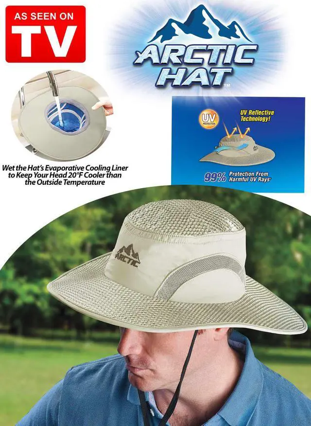 Alt view image 4 of 4 - Arctic Hat - Evaporative Cooling Hat with UV Protection