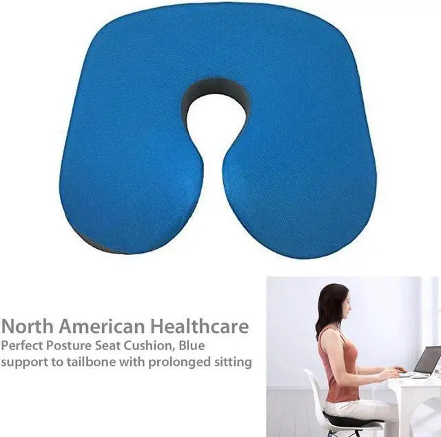 Alt view image 4 of 6 - North American Healthcare Perfect Posture Seat Cushion, Blue