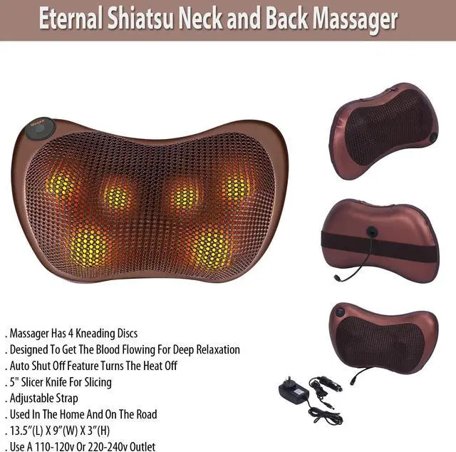 Alt view image 7 of 7 - Eternal Shiatsu Neck and Back Massager with Heat