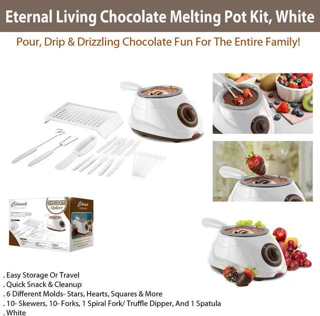 Alt view image 6 of 6 - Eternal Living Chocolate Melting Pot Kit, White
