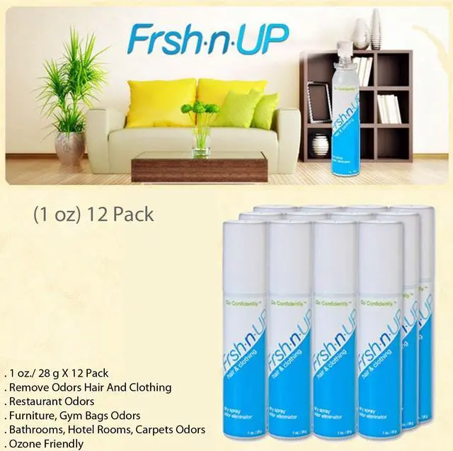 Alt view image 4 of 4 - Frsh n Up Hair and Clothing Dry Spray Odor Eliminator (1 oz) 12 Pack
