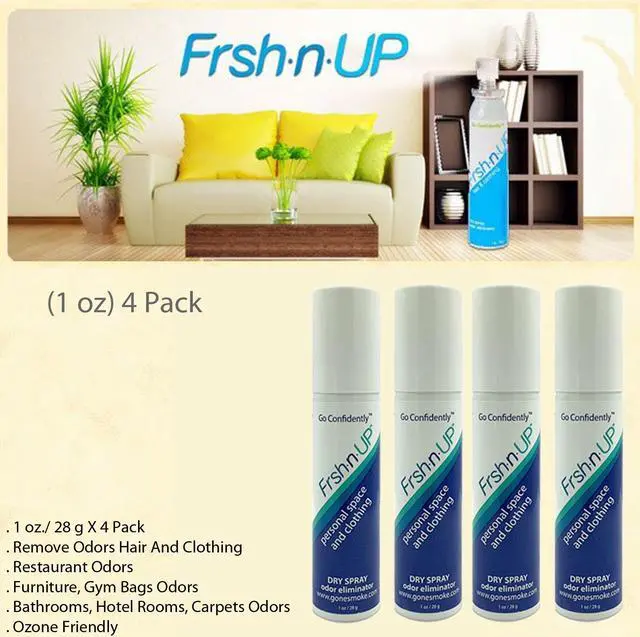 Alt view image 4 of 4 - Frsh n Up Hair and Clothing Dry Spray Odor Eliminator (1 oz) 4 Pack