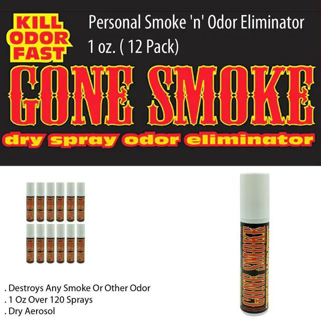 Alt view image 4 of 4 - Gone Smoke Personal Smoke 'n' Odor Eliminator, 1 oz. ( 12 Pack)