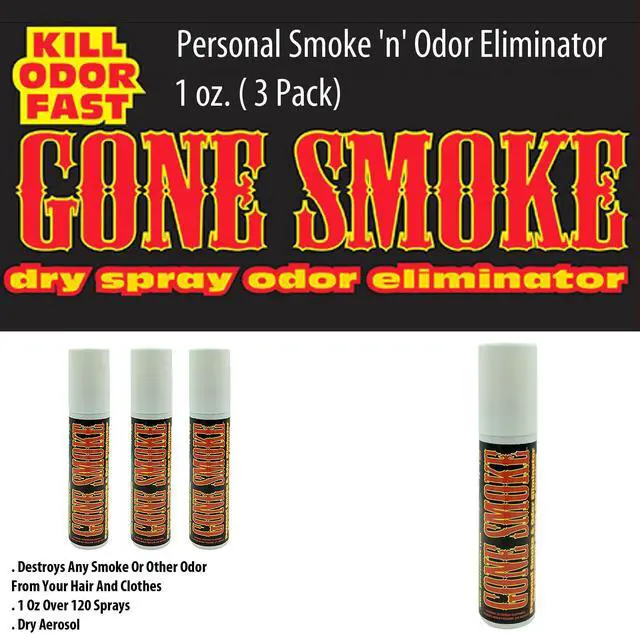 Alt view image 3 of 5 - Gone Smoke Personal Smoke 'n' Odor Eliminator, 1 oz. ( 3 Pack)