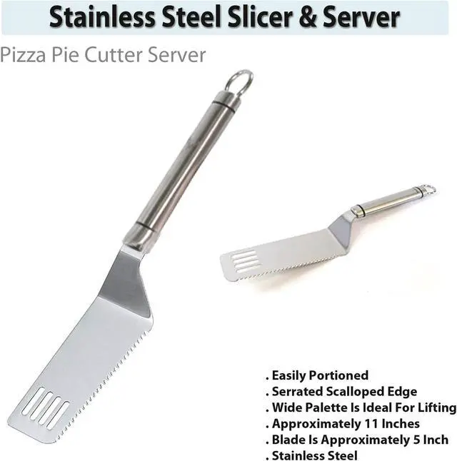 Alt view image 4 of 6 - Stainless Steel Slicer & Server