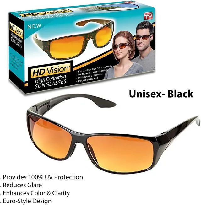 Alt view image 6 of 6 - HD Vision  Sunglasses- Unisex- Black
