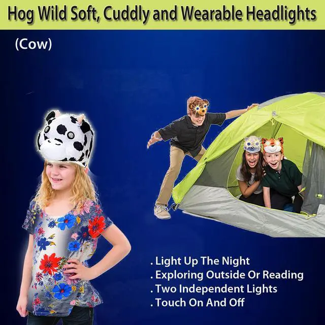 Alt view image 4 of 4 - Hog Wild Soft, Cuddly and Wearable Headlights (Cow)