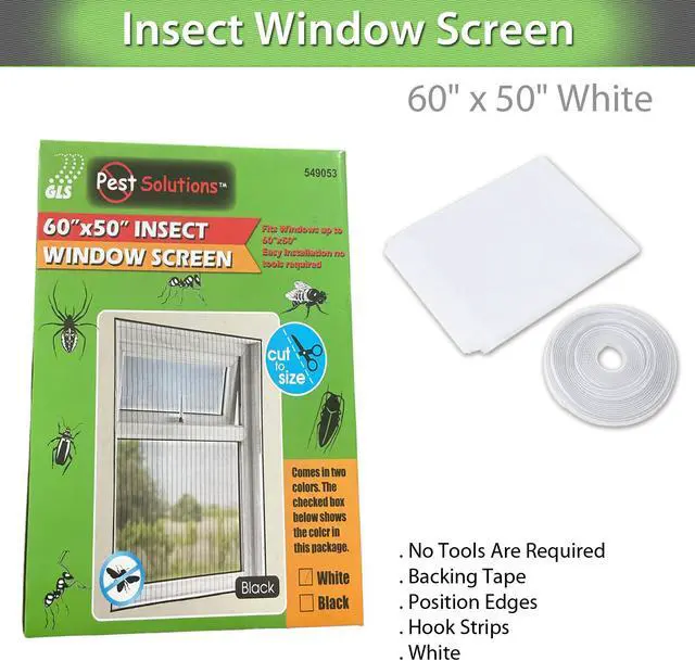 Alt view image 4 of 4 - Insect Window Screen: 60" x 50" [White]
