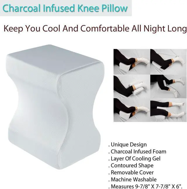Alt view image 6 of 6 - Charcoal Infused Knee Pillow