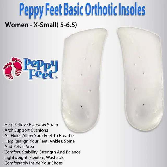 Alt view image 3 of 3 - Peppy Feet Basic Orthotic Insoles - Women - X-Small( 5-6.5)