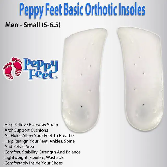 Alt view image 4 of 4 - Peppy Feet Basic Orthotic Insoles - Men - Small (5-6.5)