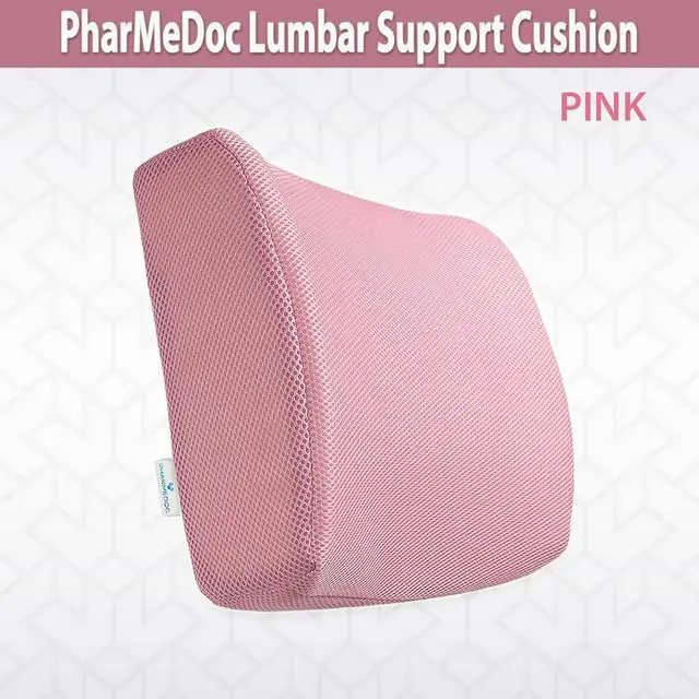 Alt view image 4 of 7 - PharMeDoc  Lumbar Support Cushion- PINK