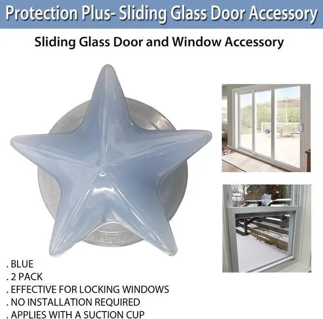 Alt view image 5 of 5 - Protection Plus- Sliding Glass Door and Window Accessory - Blue - 2 Pack
