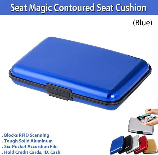 Alt view image 3 of 3 - Security Credit Card Wallet - RFID Protection - Blue
