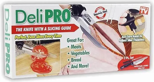 Alt view image 4 of 4 - Deli Pro Knife and Fork with Slicing Guide