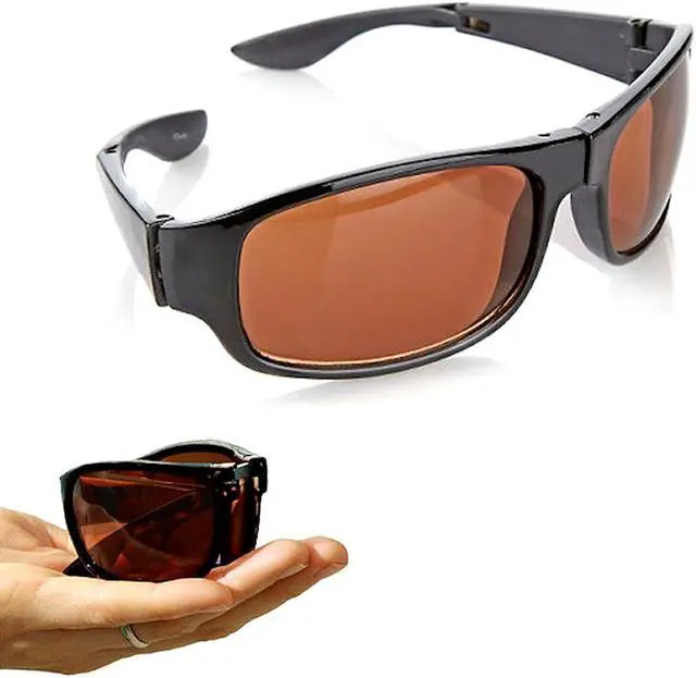 Alt view image 5 of 5 - HD Vision Fold Aways Sunglasses Deluxe- Single (Black)