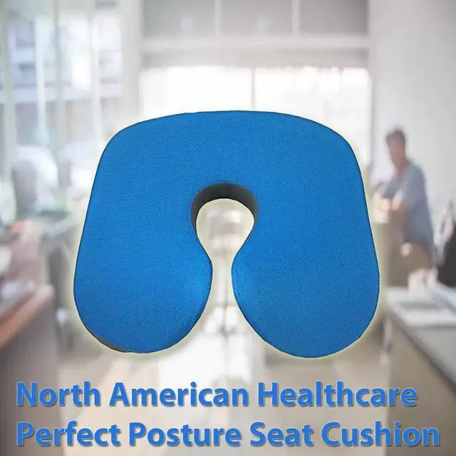 Alt view image 6 of 6 - North American Healthcare Perfect Posture Seat Cushion, Blue
