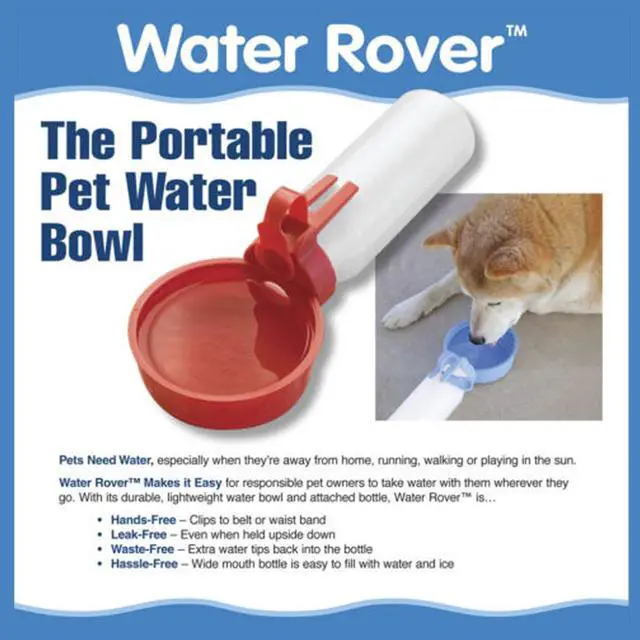 Alt view image 4 of 4 - Water Rover Regular 4-Inch Bowl and 15-Ounce Bottle, Pink
