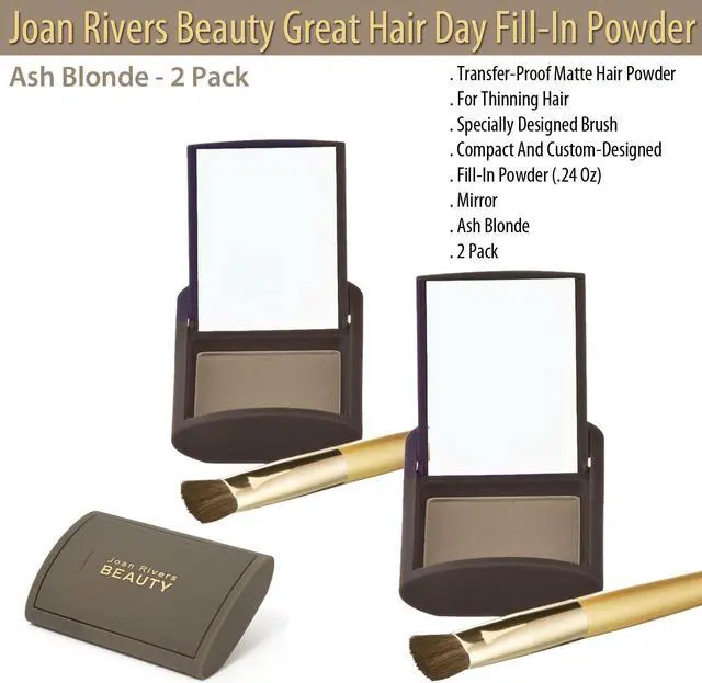 Alt view image 4 of 5 - Joan Rivers Beauty Great Hair Day Fill-In Powder -  Ash Blonde - Two Pack