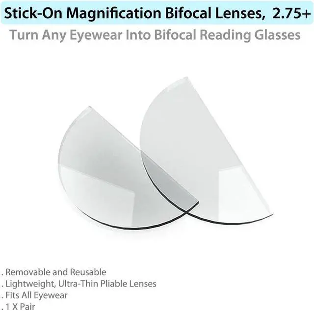 Alt view image 3 of 3 - Stick-On Readers for Bifocal Lenses, 2.75+