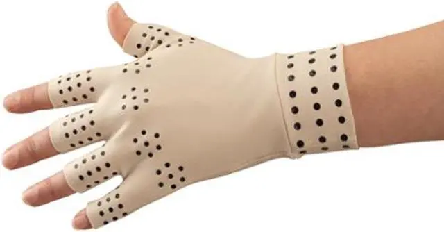 Alt view image 6 of 6 - Magnetic Therapy Gloves-Tan-Regular