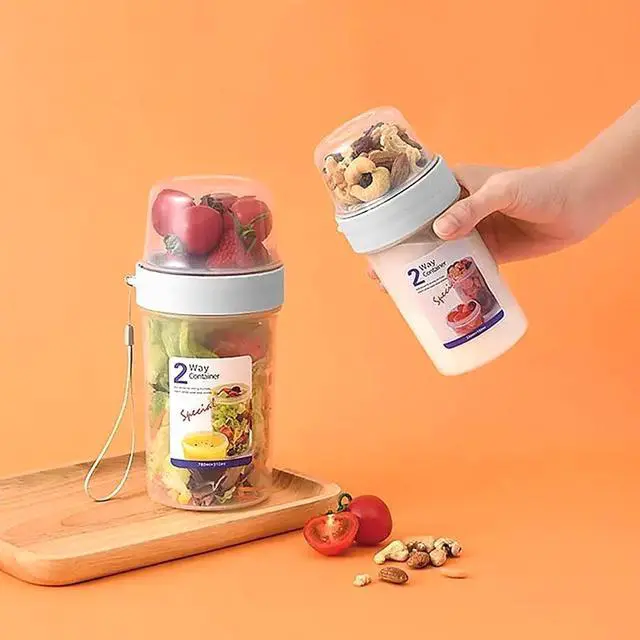 Alt view image 5 of 5 - 2-Way Meal Prep Container with Detachable Top - 760 mL