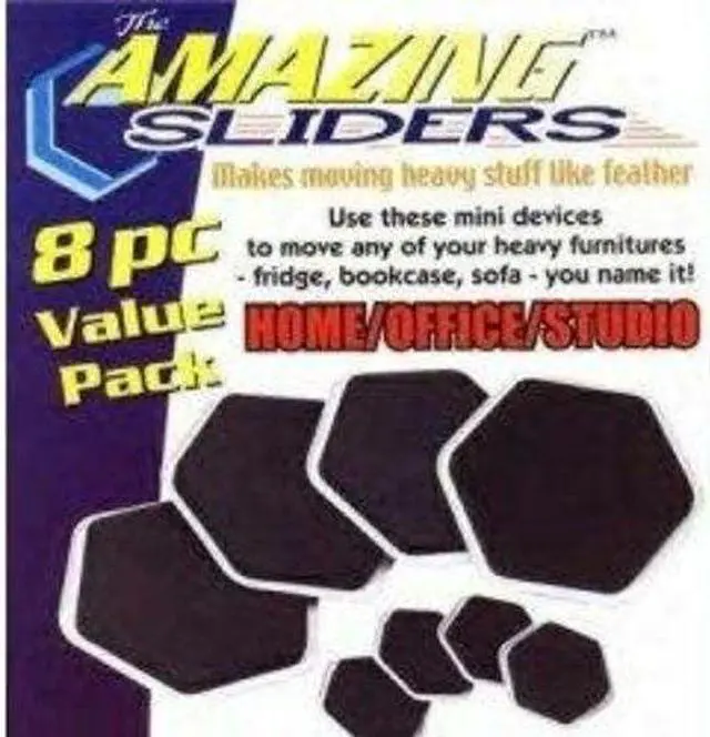 Alt view image 4 of 4 - Smooth Sliding Furniture Sliders - 8 Piece Set for Effortless Mobility