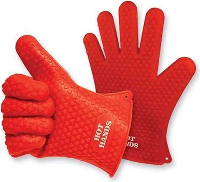 Alt view image 3 of 5 - Hot Hands Heat-Resistant Non-Slip Silicone Cooking Gloves - Two Pack