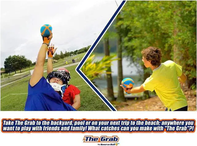 Alt view image 5 of 7 - The Grab by Swerve Ball -Super Grip Football Includes 2 Gloves