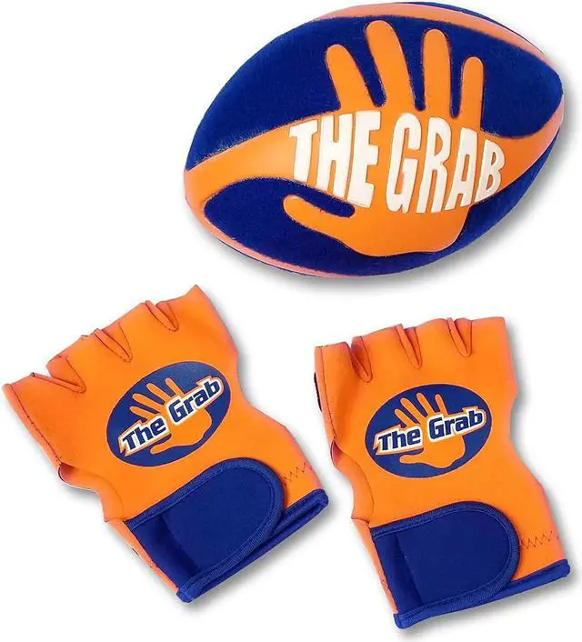 Main image of The Grab by Swerve Ball -Super Grip Football Includes 2 Gloves