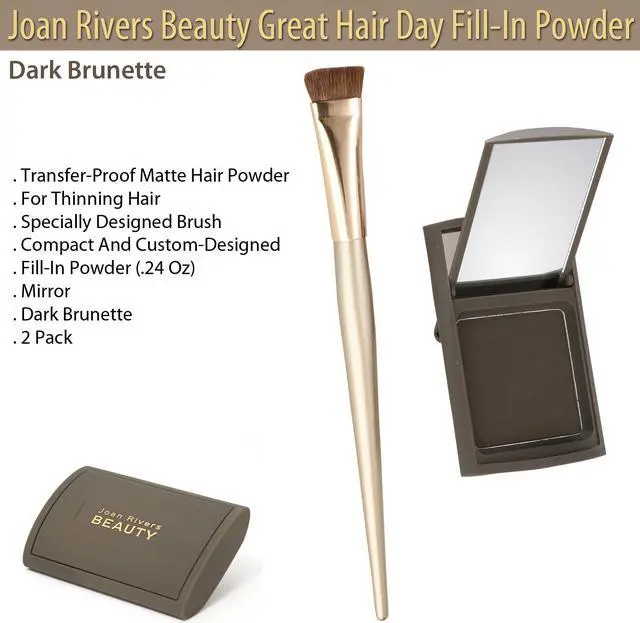 Alt view image 3 of 5 - Joan Rivers Beauty Great Hair Day Fill-In Powder - Dark Brunette - Two Pack