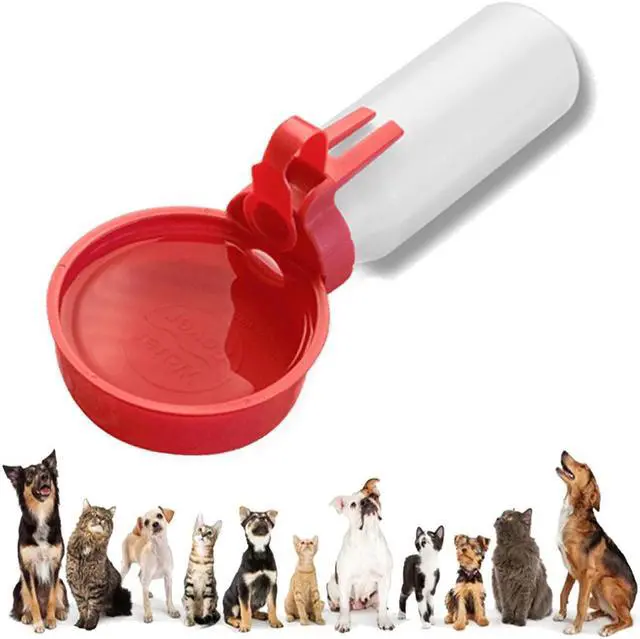 Alt view image 5 of 7 - Water Rover Bigger Travel Walking Water Bowl & Attached Bottle 4-Inch Bowl & 26-Ounce Bottle - Red
