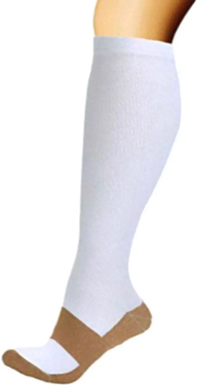 Main image of Miracle Copper Compression Socks - Large/Extra Large in White