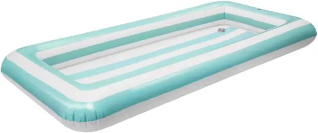 Main image of Inflatable Buffet Cooler - Teal Stripes - 50" x 24"