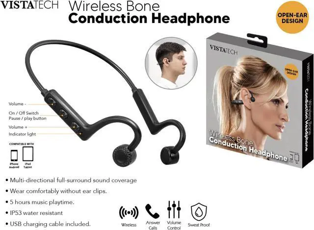 Alt view image 4 of 5 - Wireless Bone Conduction Headphone