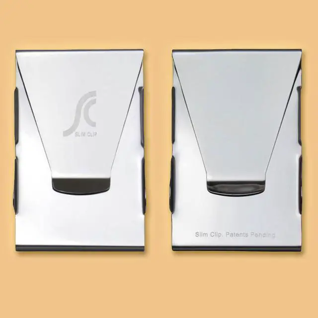 Alt view image 3 of 4 - Slim Clip Double-Sided Money Clip Wallet - Black Chrome (2 Pack)