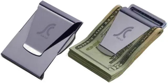 Alt view image 3 of 5 - Slim Clip - Double Sided Money Clip! (Black Chrome) Two Pack