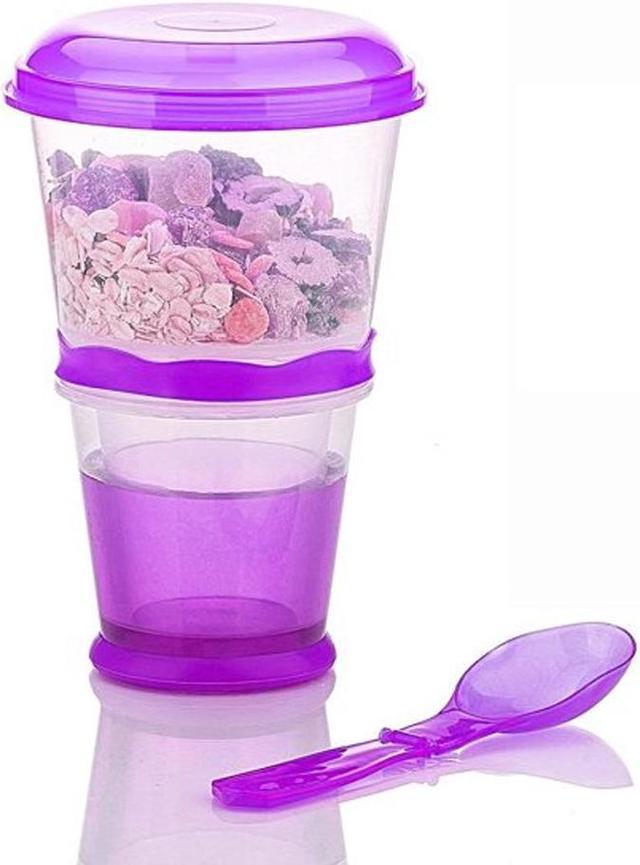 Chilled Cereal To Go Container Crunch Cold Cereal Cup Purple