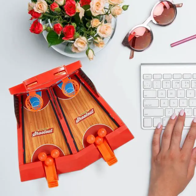 Alt view image 5 of 5 - Basketball Shootout - 2 Player Desktop Basketball Travel Game