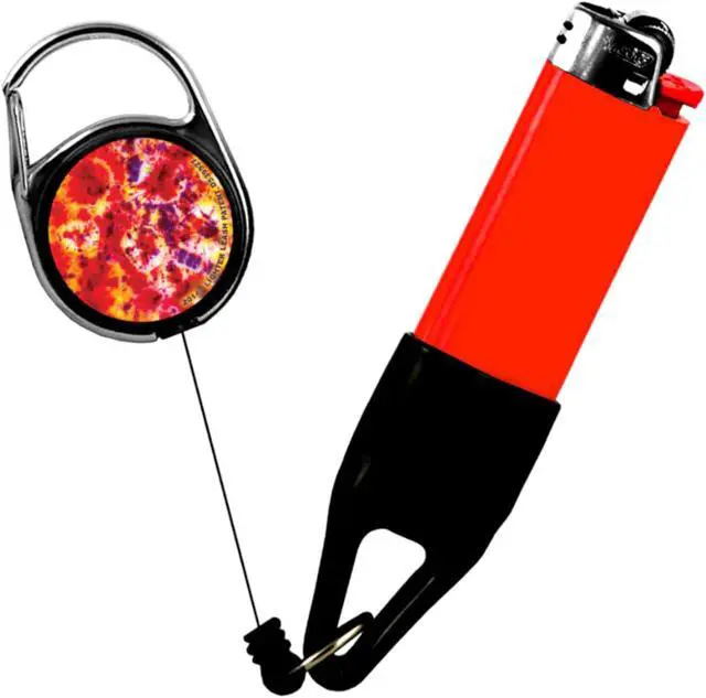 Alt view image 2 of 4 - Lighter Leash Retractable Lighter Holder -Tye Dye Series - Standard Size (3)