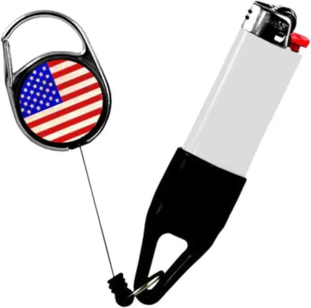 Alt view image 4 of 4 - Lighter Leash Retractable Lighter Holder - Flag Series - Standard Size (3)