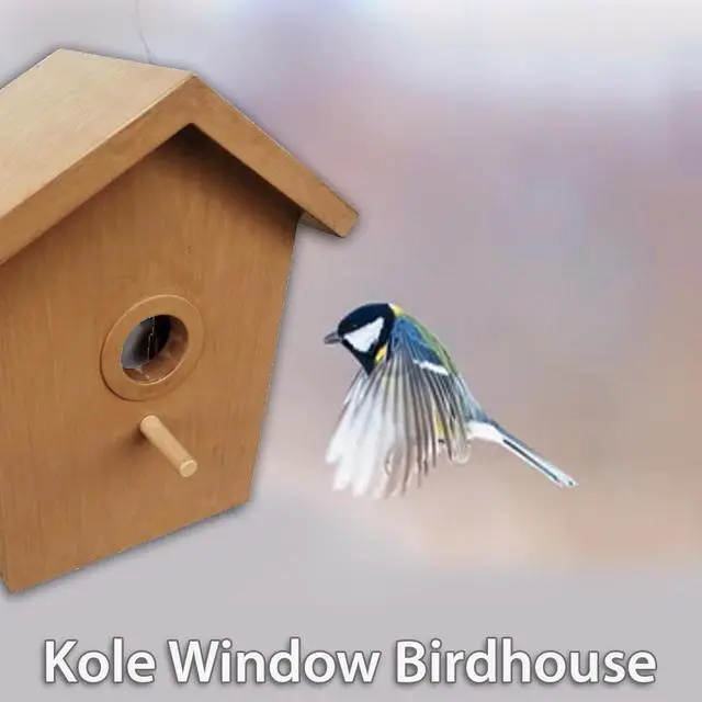 Alt view image 5 of 5 - Window Birdhouse -See Through Spy One Way Mirrored Bird House