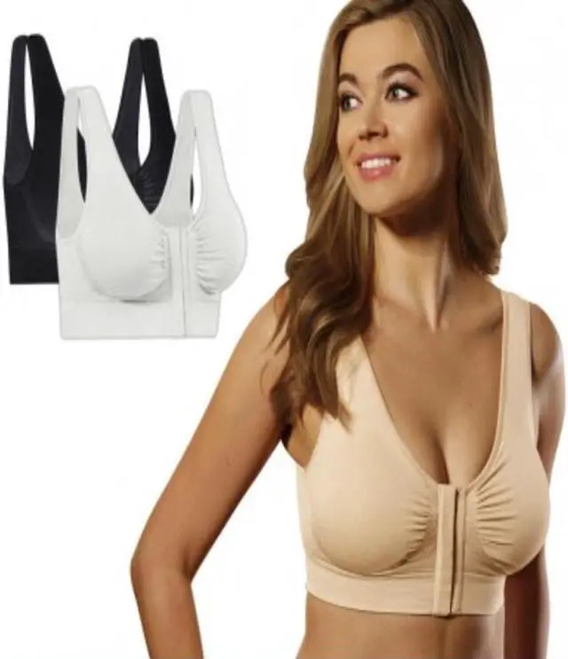 Alt view image 7 of 7 - Miracle Bamboo Comfort Bra Deluxe - Set of 3 - Large (37-40")